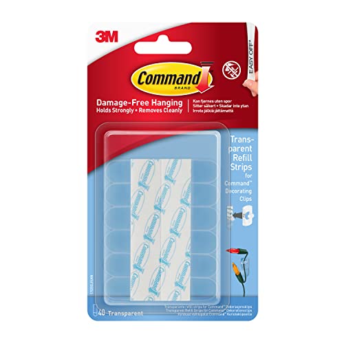 Command Mini Clear Refill Strips for Decorations