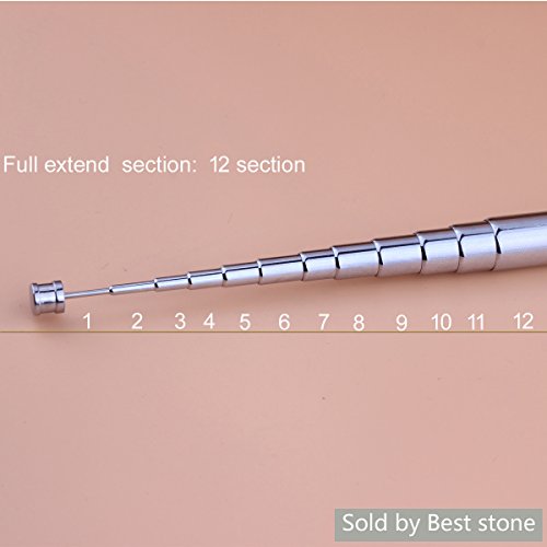 12 Sections Telescopic Aerial Antenna FM 75 Unbal for All F Connector Radio and Compatible with Tivoli Audio Model One, Two, Three,Musicsystem Radio