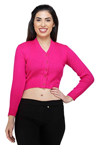 Image of Women Winter Wear V-Neck Full Sleeves Regular Fit Woollen Blouse