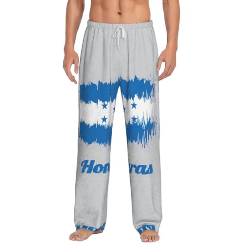 Pantalon pyjama flanelle homme Honduras bleu fini le froid nocturne avec poches