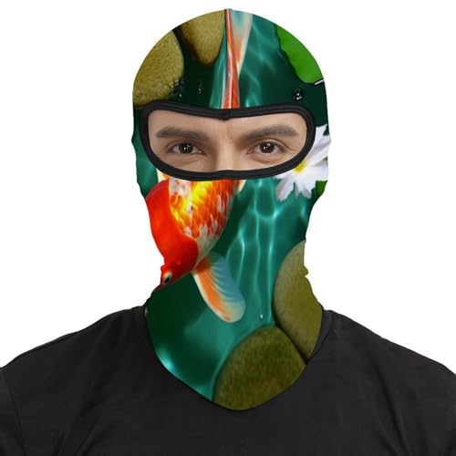 Balaclava para hombre y mujer con diseño de carpa japonesa, máscara térmica para la cara, protección contra el frío para motocicleta, esquí y clima frío miniatura 2