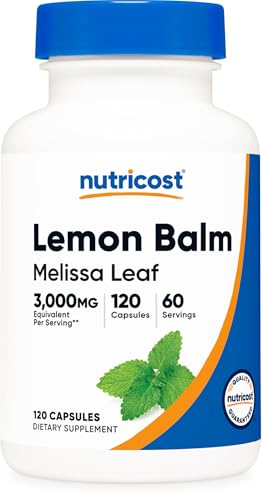 Nutricost Lemon Balm Extract 120 Capsules for 60 Servings Per Bottle