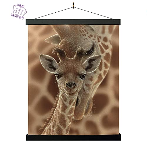 3D Livelife Lenticular Wall Art Prints - Newborn From Deluxebase. Unframed 3D Giraffe Poster. Perfect Wall Decor. Original Artwork Licensed From Renowned Artist, Collin Bogle #TOP3