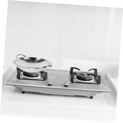 Wok redondo de acero inoxidable con tapa y asas miniatura 5