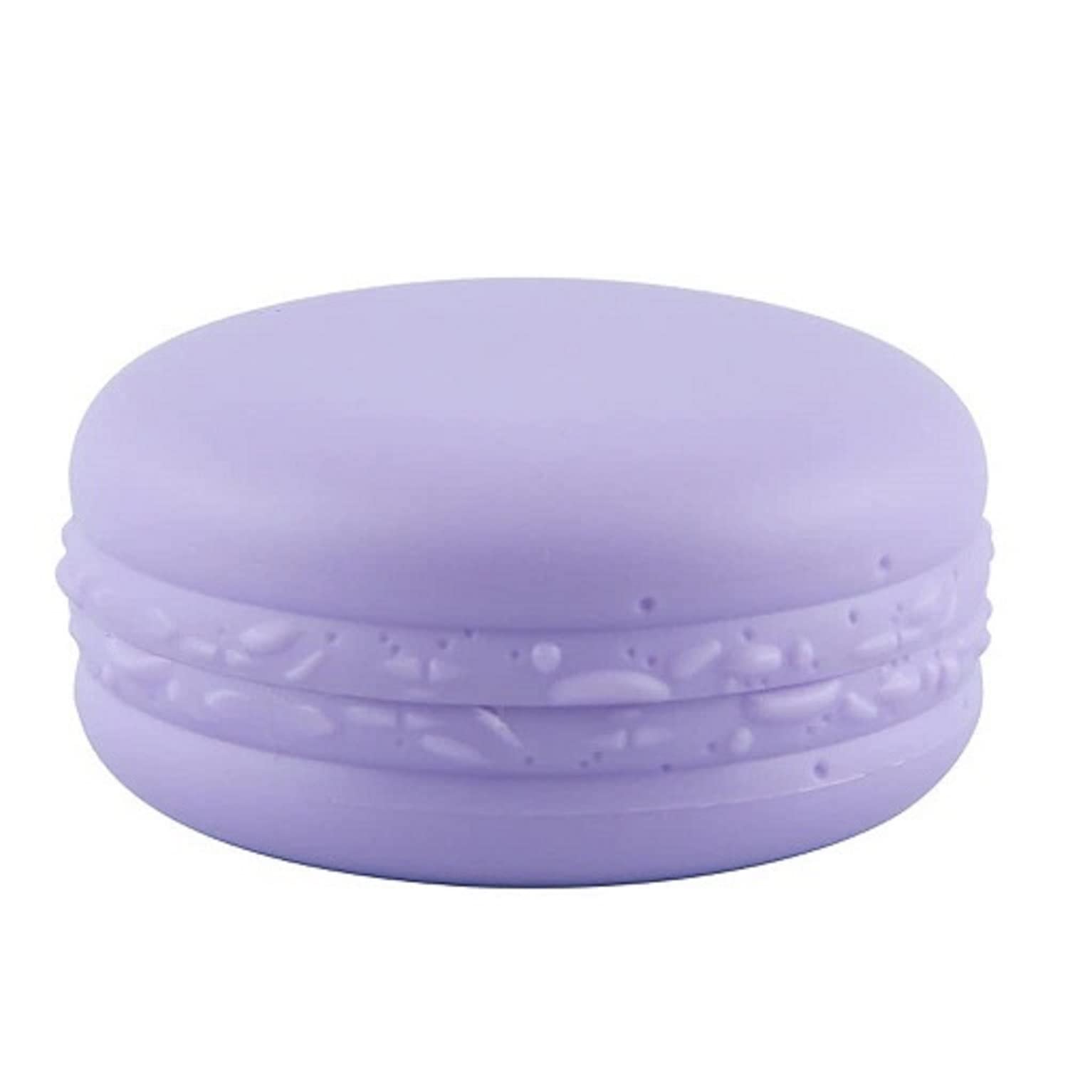 10g Cute Macaron Cookie Shape Plastic Refillable Empty Lip Balm Containers (Purple, 3 pcs)-picture-31