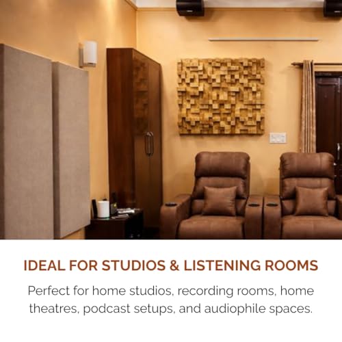 Image of Timber Acoustics Skyline Sound Diffuse r Panel | Pine Wood | Acoustic Sound Diffusion Panel | Noise Reduction & Room Treatment (Black)