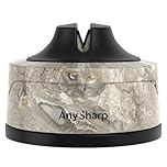 AnySharp Evo Knife Sharpener, Hands-Free Safety, PowerGrip Suction, Safely Sharpens All Kitchen Knives, Ideal for Hardened Steel & Serrated, World's Best, Compact, One Size, Stone