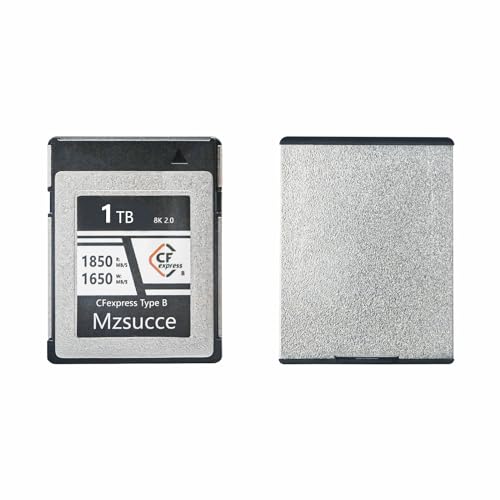 Mzsucce CFexpress-Type Bカード、メモリーカード、カメラメモリカード、高速画像カード、8K HD連続録画、安定性と耐久性、XQDカードのアップグレード、Nikon/Canon/Panasonic(1024、GB)に適しています