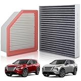 partszen 16546-6RA0A Activated Carbon Engine and Cabin Air Filter Fit for Nissan Rogue 2021-2025