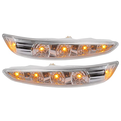 X AUTOHAUX 1 Pair Car 4 LED Front Left and Right Side Mirror Turn Signal Light 87613-3S000 87623-3S000 for Hyundai Sonata 2011-2014
