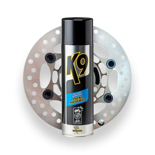 Bardahl K9 - Pulitore Superiore Freni Moto-Bici, Elimina i Rumori di Frenata, Sgrassatore per Dischi Freno e Frizione di Moto e Bici, Rimuove Grasso, Olio, Polvere e Sporco, 500 ml