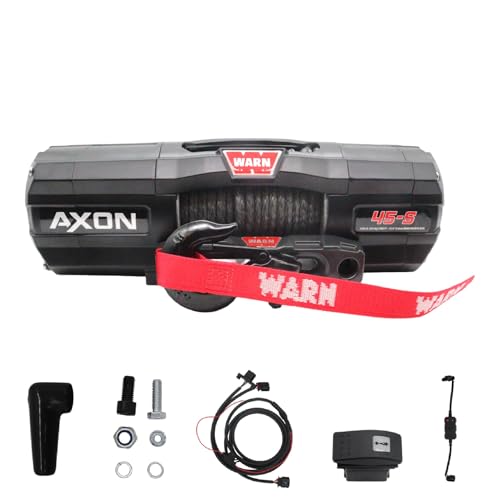 WARN AXON 45-S Powersport Winch – 4,500 lb Pulling Capacity, Synthetic Rope, Advanced Sealed Motor, IP68 Waterproof, All-Metal Gear Train for ATV/UTV Recovery, Trail Riding & Utility Work