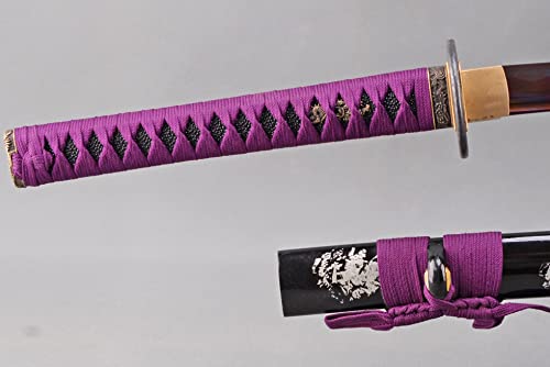 Hand-Forged Elegant Purple Blade Japanese Samurai Sword Katana 1095 Carbon Steel #TOP3