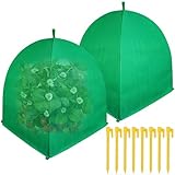 2 PACK Winter Plant Covers Freeze Protection Shrub Covers for Winter Frost Protection for Plants in Winter Warm Plant Tent Protecting Fruit Potted Plants Tree From Freezing Animals Eating (28x28x33)