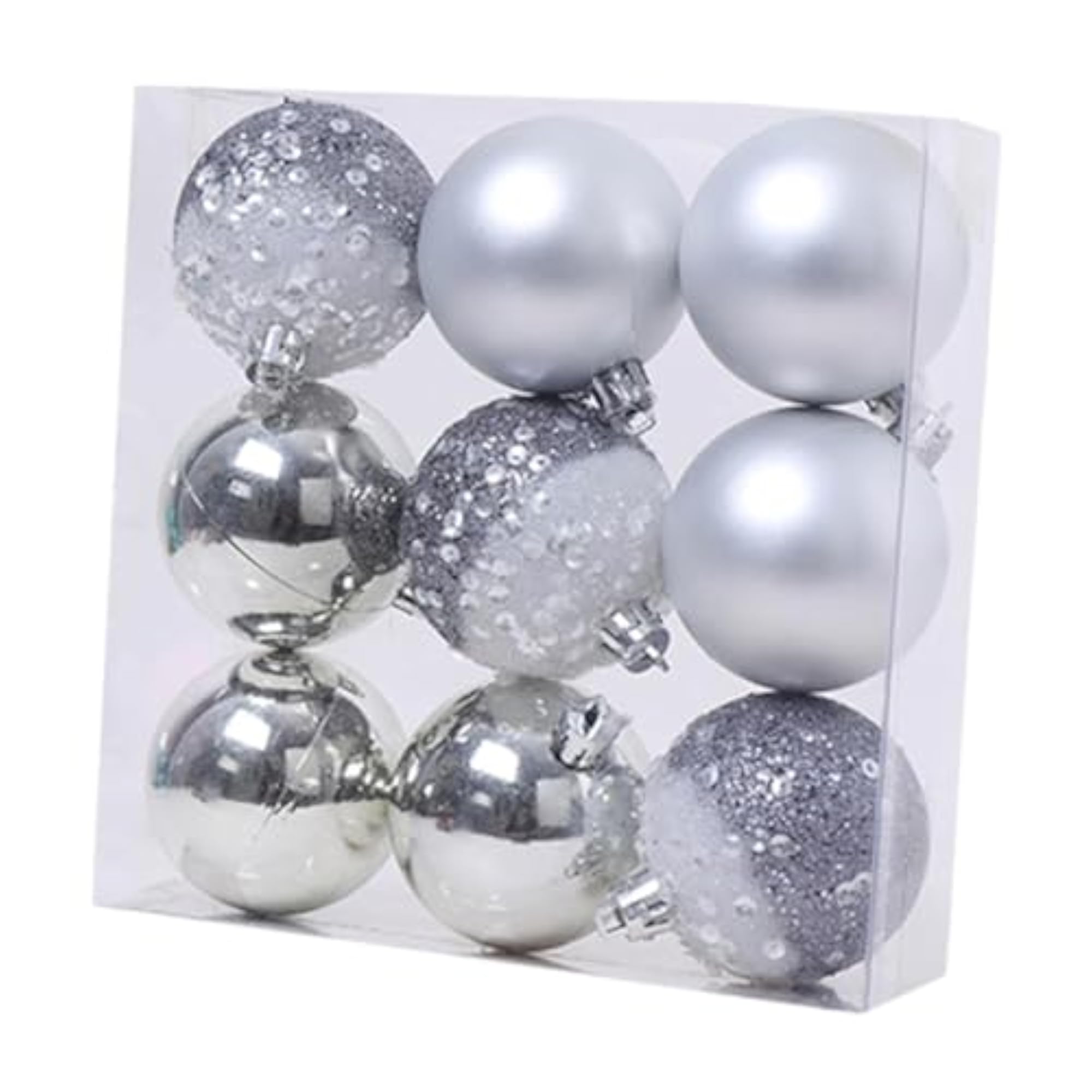Christmas Ball Decorations for Home Decor, Silver