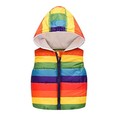Toddler Boys Girls Winter Sleeveless Cartoon Coat Hooded Jacket Thicken Zipper Warm Outwear Winter Coat