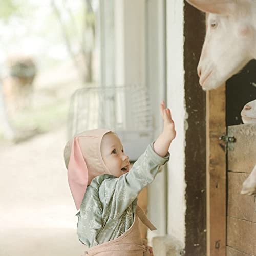 JELLYTREE Baby Hat Bonnet Muslin Lined Bear Bunny Easter Hat Cotton Toddler Fashion Neutral Infant Beanie Cap, 6m 12m 3yr2