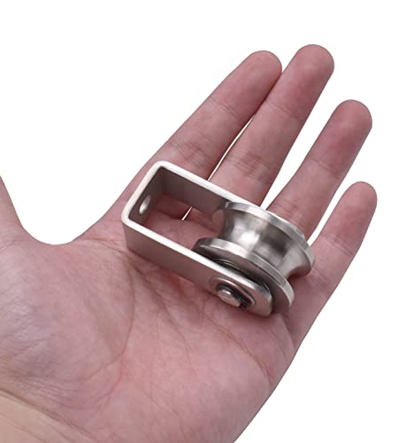 Shinico Cable Pulley Wheel Stainless Steel, Bearing Inside, Rope Pulley For Pulley System, 2 Pack #TOP6