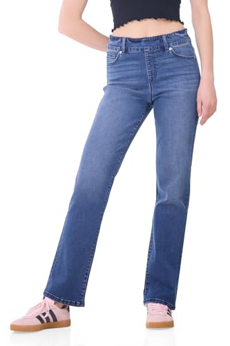 Women's Claudia Stretchy Pull-On Mid-Rise Straight Leg Jean