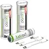 FuelRod USB-C Portable Charger Kit - Pack of 2 - Includes All Cables & Adapters Compatible with All Tablets & Smart Phones, Rechargeable Backup Power Bank, Swap for Charged Rod at Kiosk