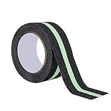 Anti-Rutsch-Klebeband Sicherheit Klebeband Glow in Dark Leuchtband Streifen für Treppen Schritte Grip Tape Band Selbstklebend für Innen oder Außen (5cm x 5m)