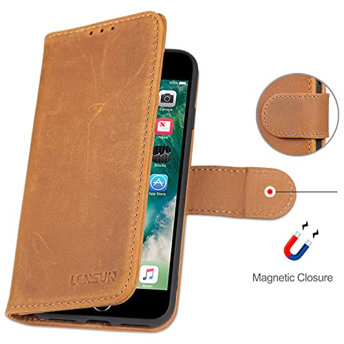 Coque iPhone SE 2022 étui cuir clapet aimanté contre les rayures - 6