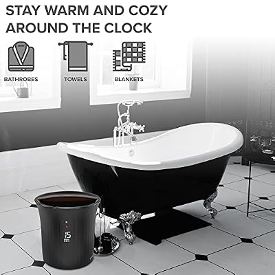Live Fine Towel Warmer | Bucket Style Luxury Heater with LED Display, Adjustable Timer, Auto Shut-Off | Fits 40 x 70 Oversized Towel