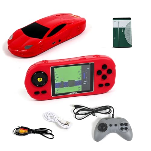 Image of VikriDA Caar Shape Handheld Game Video Game Console 620 Retro Games Support Connecting TV Game for Kids | Retro Mini Game for Kids, Rechargeable 8 Bit Classic - Multicolor