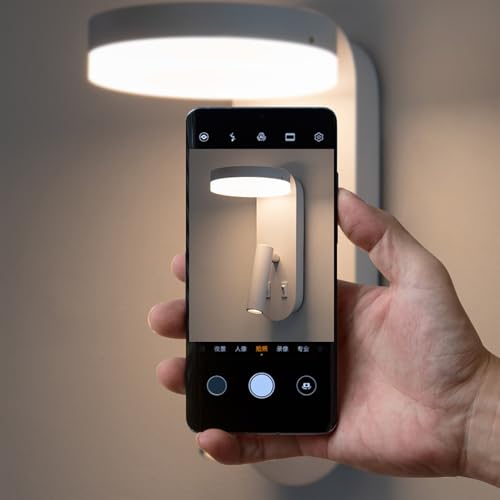 Apliques de pared interior LED moderno con doble interruptor y foco giratorio aluminio blanco 3