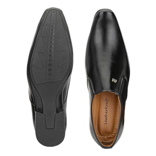 Image of Leatherkraft Formal Heeled Slip-On Shoes