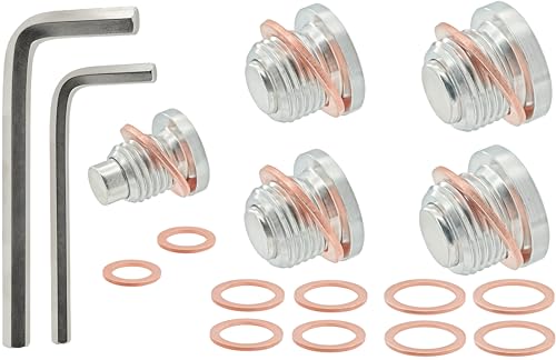 5PCS Steel Magnetic Oil Drain Plugs for Polaris ATV/UTV