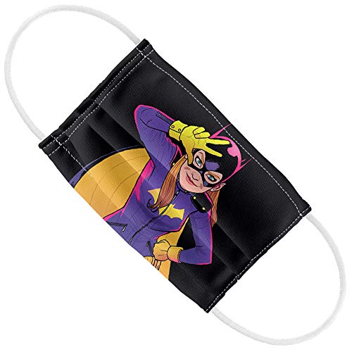 Batgirl Kids Moves 1-Ply Reusable Face Mask Covering with Adjustable Nose Wire