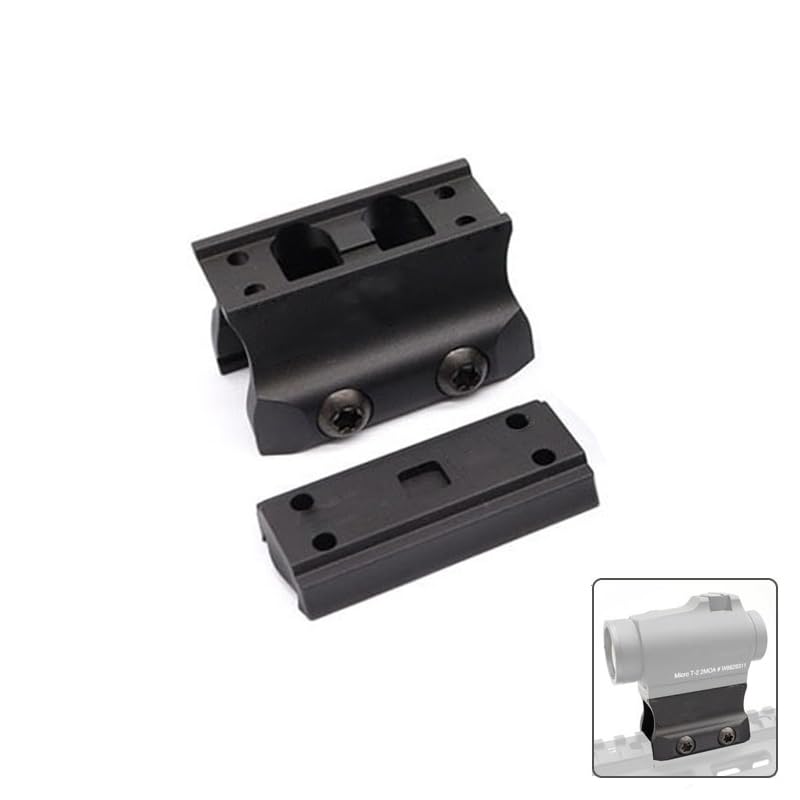 Support Rehausseur Pour Viseur Point Rouge – Pour T1/T2/H1/H2/MRO – Rail Picatinny – Alliage 6061-T6 – Brun Clair – Installation Sans Outil