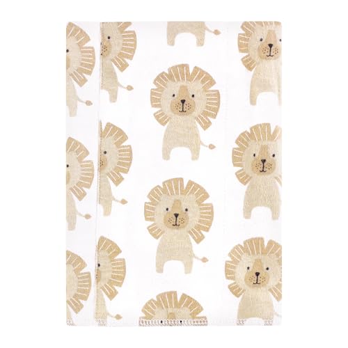 Image of Hudson Baby Unisex Baby Cotton Flannel Burp Cloths 7-Pack, Modern Lion, One Size