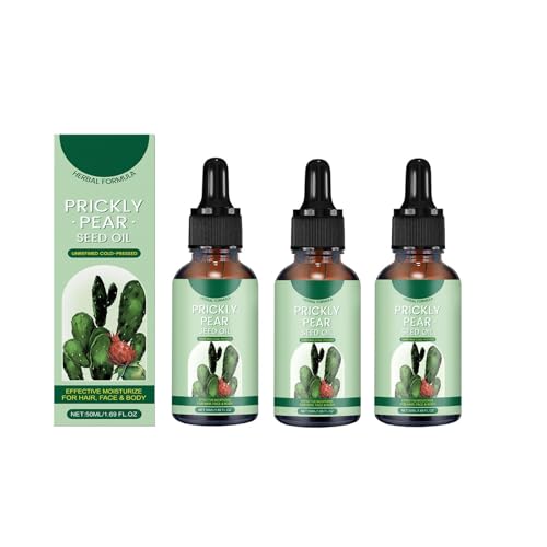 Aceite de Semilla de Higo Chumbo, 100% Puro, Orgánico, Para Cabello, Piel, Rostro y Uñas (50 ml)