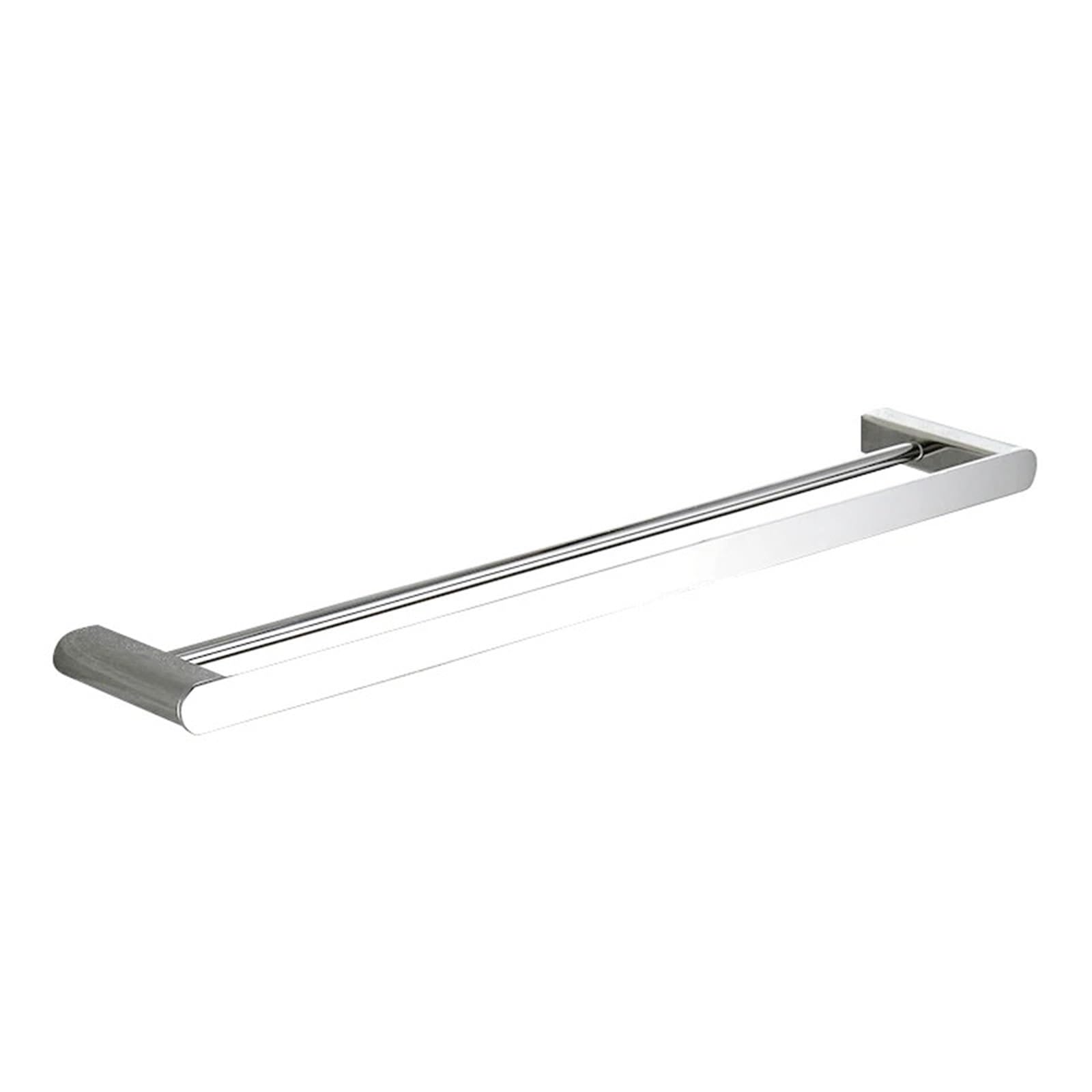 Bathroom towel rail Gold Bathroom Double Towel Holder Stainless Steel Rack Bath Bar Hardware Accessories Grey Black(60cm Polished)