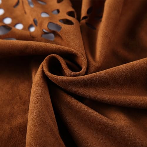 JOAU Women's Hollow Out Faux Suede Fringed Shawls and Wraps, Vintage Stole Shrug Cape Scarf with Long Tassels4