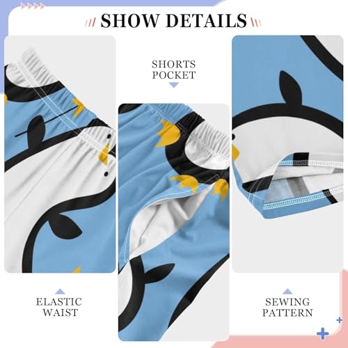 Birthday Penguin Boys Pants Boys Athletic Pants Long Pant for Boywith Pockets Wide-Leg Size 6-14Y4