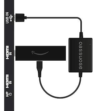 Oassuose USB Power Cable Adapter for Fire TV Stick,Powers Streaming TV Sticks Directly from TV USB Port(Eliminates AC Adapter and Very Long Power Cable)