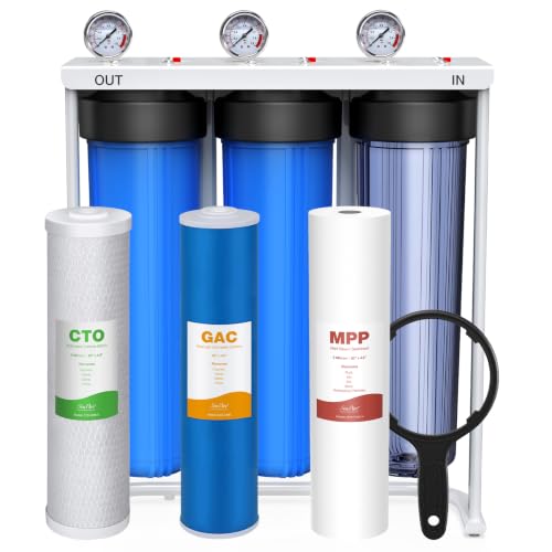 SimPure Whole House Water Filter System 3-Stage 20' *4.5' Pre-Filtration
