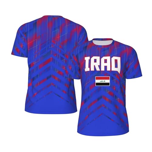 DABOYOZHZH Iraq Flag Cool Iraqans (14) Sports Jersey Mesh T-Shirt 3D Print for Running Cycling Soccer Tennis Fitness Climbing Shirts