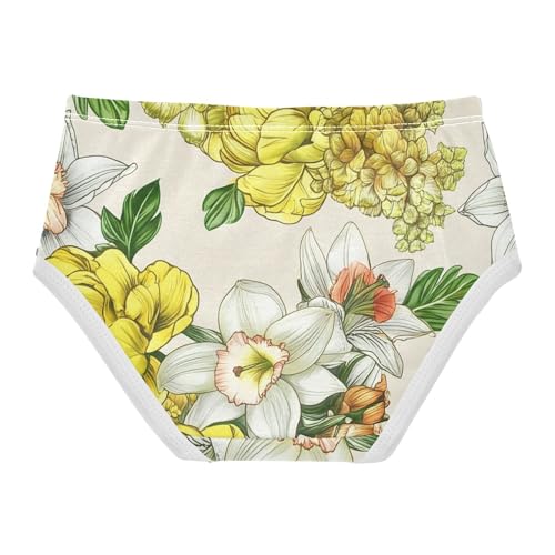 Cotton Girls Underwear Toddlers Yellow White Floral Beige Panties Little Girl Colorful Kids Briefs Undies 2t2