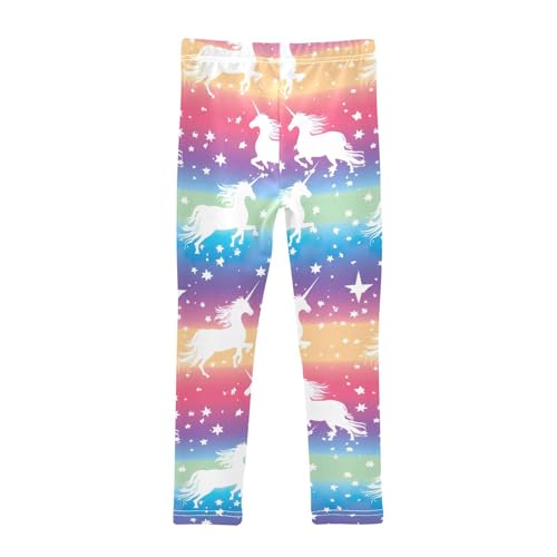 Kids High Waist Cute Unicorn Rainbow Leggings for Toddler Girls 4T 202b33322