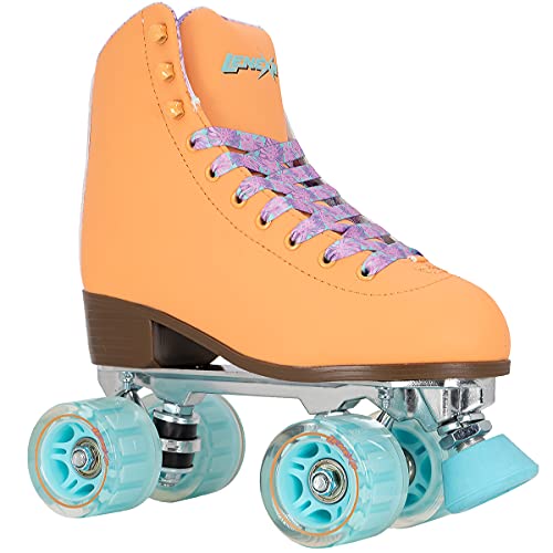 Lenexa Savanna Roller Skates For Ladies - Indoor/Outdoor Quad Skates For Women And Girls (Orange, Ladies 7) #TOP10