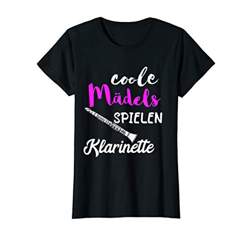 Coole Mädels Spielen Klarinette Klarinettist Musikschule T-Shirt