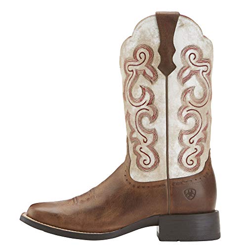 Ariat Womens Quickdraw Western Boot Sandstorm/Distressed White 9.5