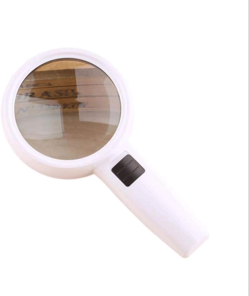 30X High Power Handheld Magnifying Glass with Light, Lens Illuminated Magnifier for Reading, Soldering, Inspection, Coins, Jewelry