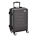 Produktbild AmazonBasics - Hochwertiger Hartschalen-Trolley mit Schwenkrollen und eingebautem TSA-Schloss - 55 cm, Schwarz, für die meisten Billigfluglinien geeignet