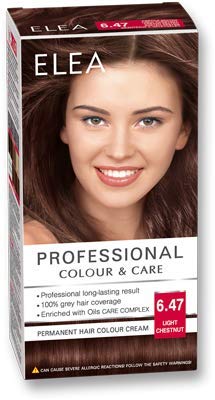 ELEA PROFESSIONAL PERMANENT HAARFARBCREME 6.47 HELLE KASTANIE MIT ÖLPFLEGEKOMPLEX