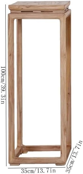 Vase Stand Simple Wood Bonsai Base, Chinese Plant Shelves High Leg for Living Room Balcony
